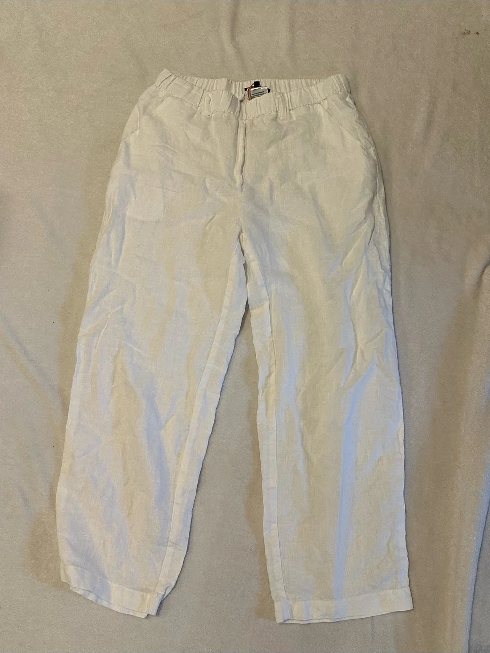Quince White Women’s Linen-Blend Chinos